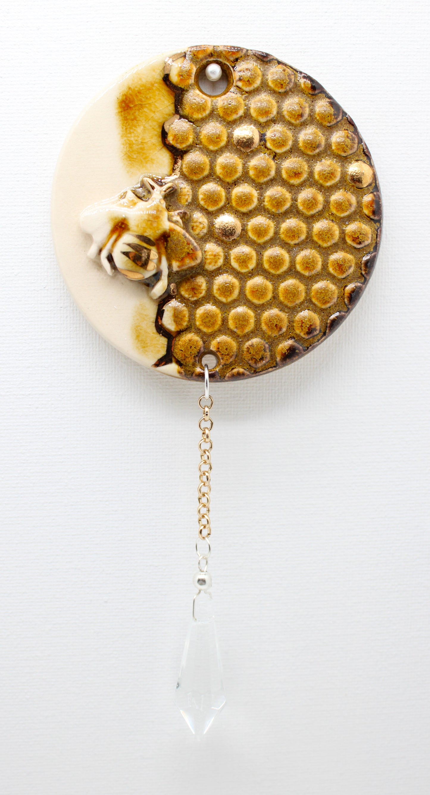 Lustered Bee Wall Hanging with Prism