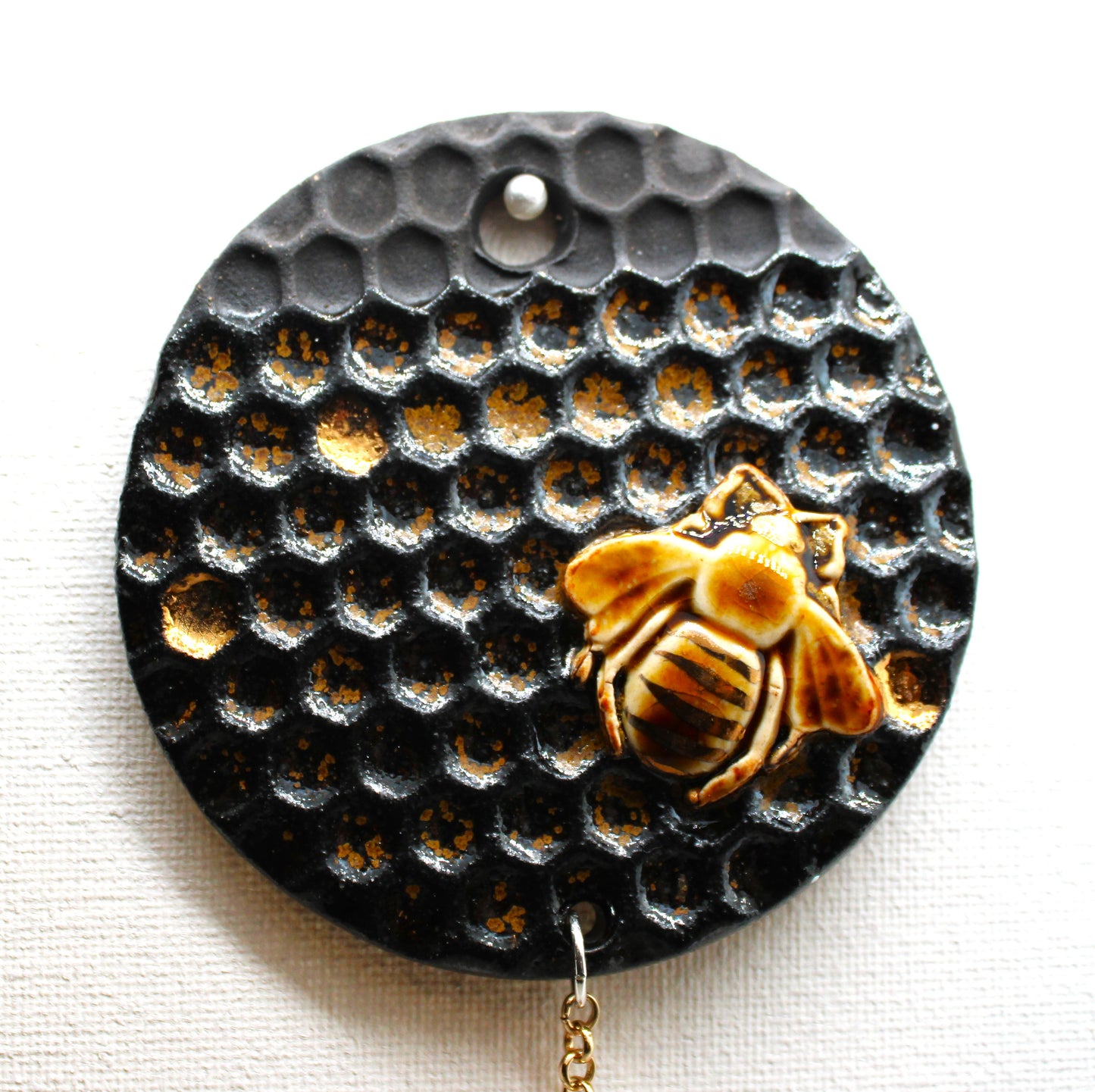 B3 Asymmetrical Lustered Bee Wall Hanging With Prism