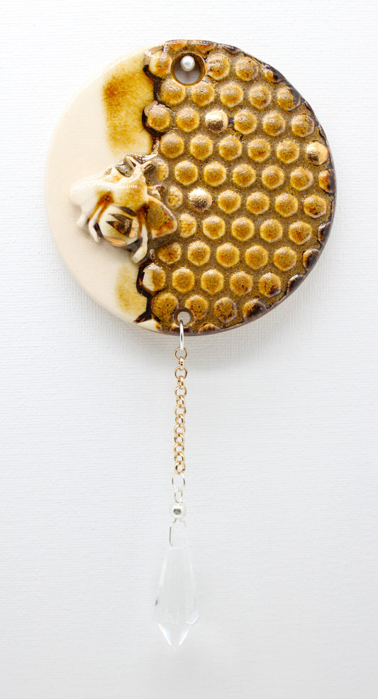 Lustered Bee Wall Hanging with Prism