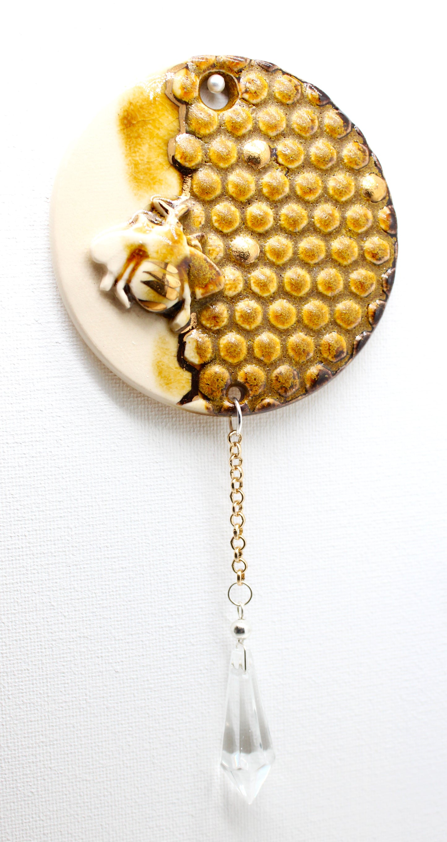 Lustered Bee Wall Hanging with Prism