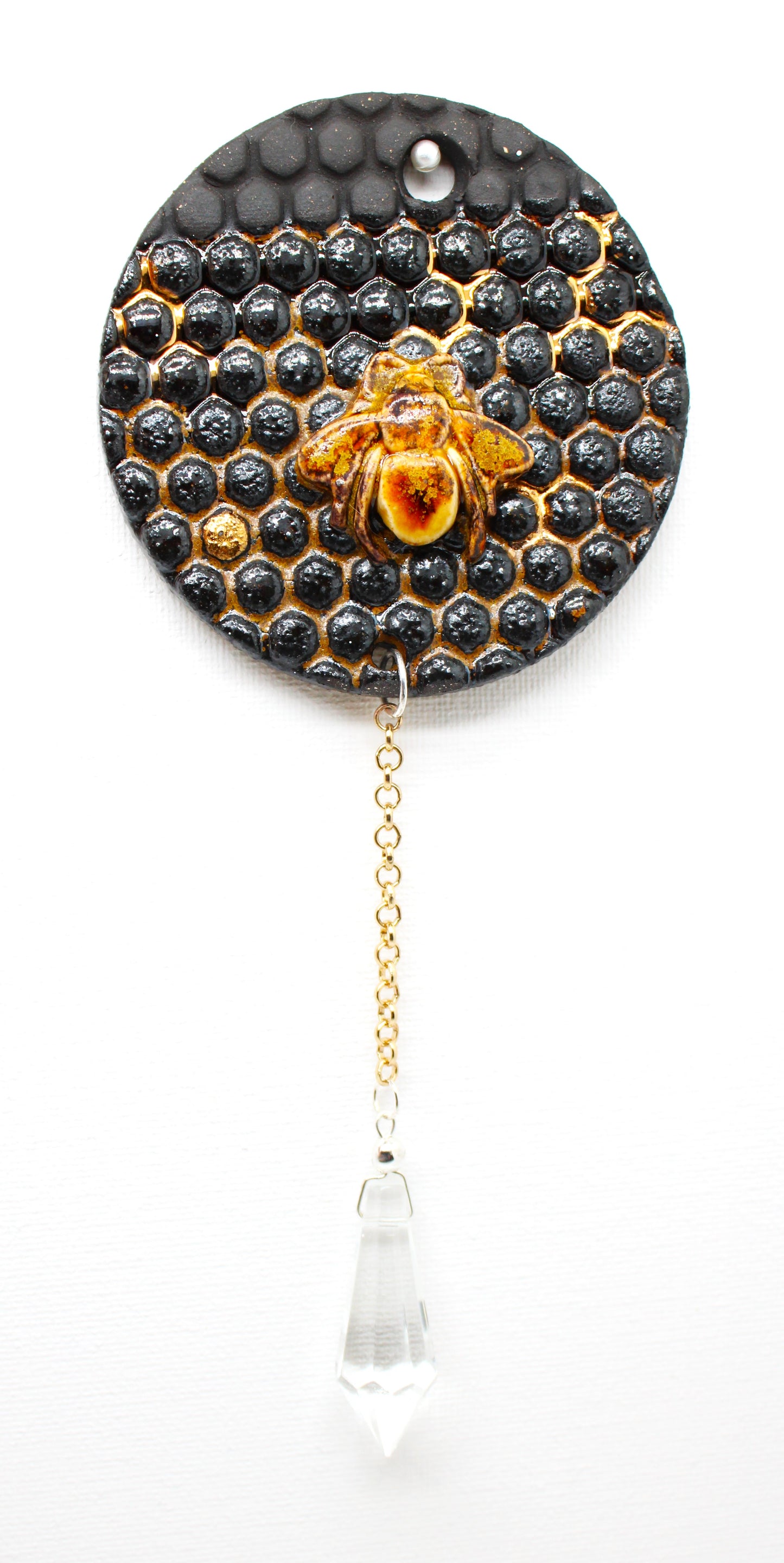 B3 Lustered Symmetrical Bee Wall Hanging with Prism