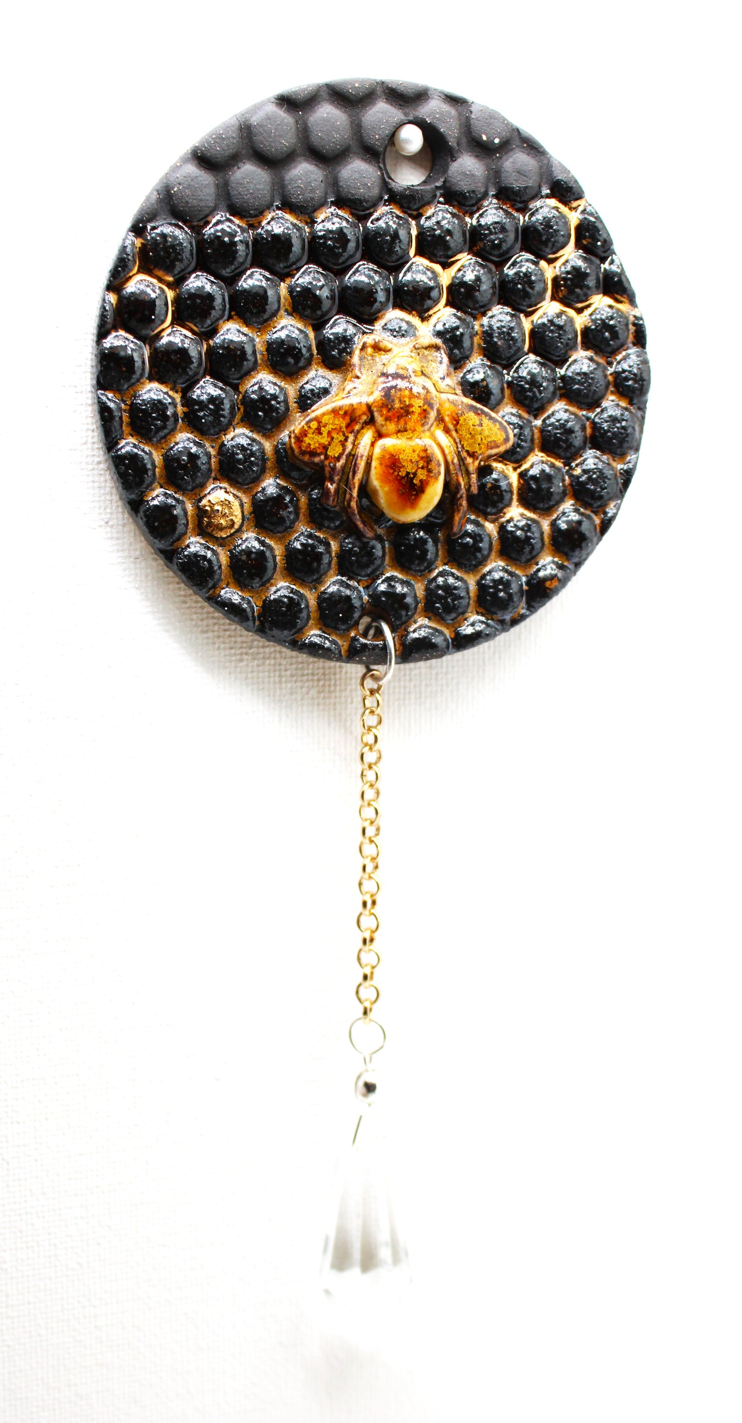 B3 Lustered Symmetrical Bee Wall Hanging with Prism