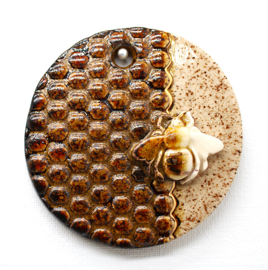 Speckled Lustered Bee Wall Hanging